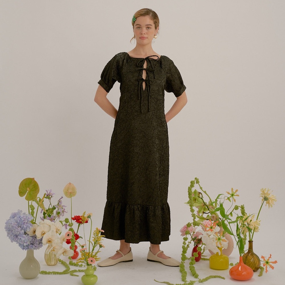 Lisa Says Gah Nikki Midi Dress - Onyx
